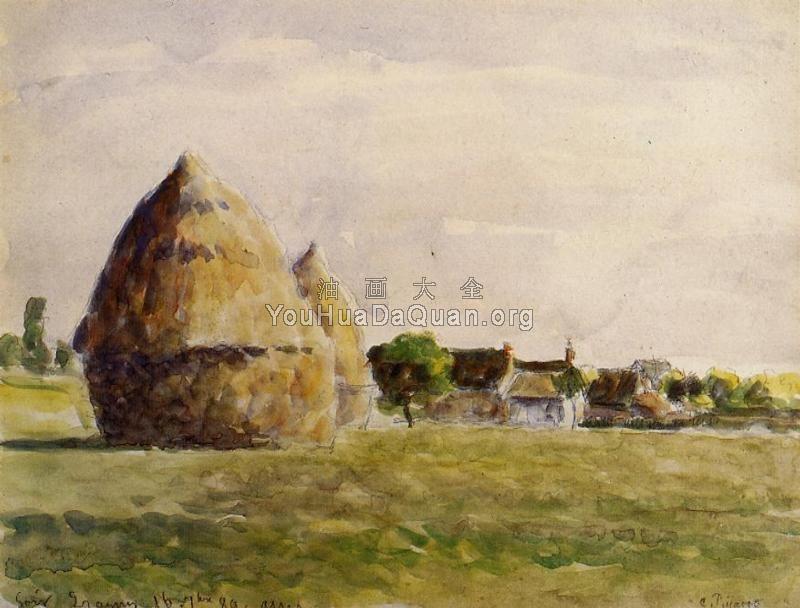 Twilight, Eragny - 卡米耶·毕沙罗